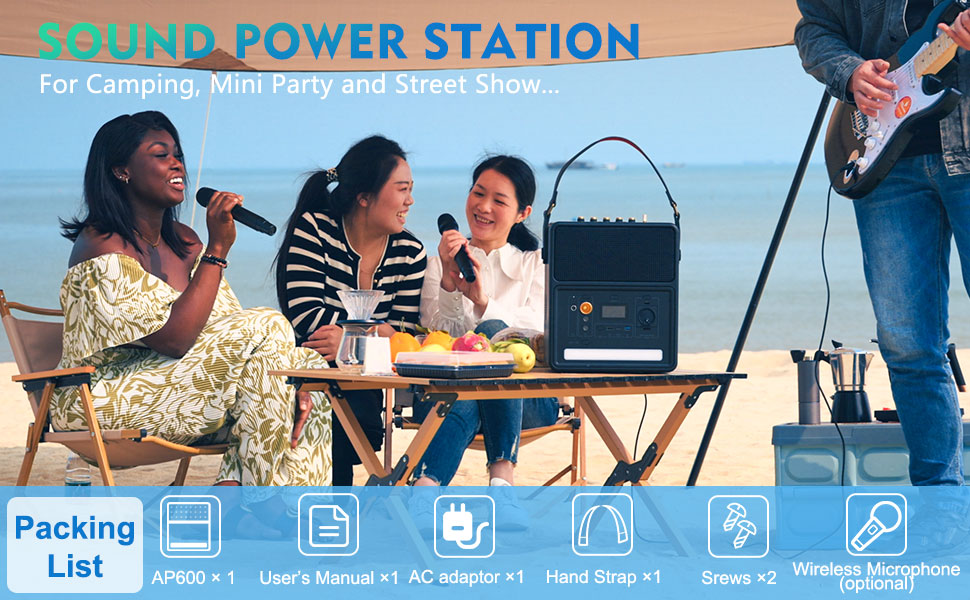 Portable Power Station Blue Tooth Speaker 800w Private Mold For Outdoor Karaoke