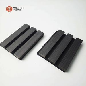 China Black Acoustic Wood Slat Panels for Stylish Sound Control in Any Environment factory