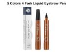 Liquid Waterproof Eyebrow Pencil Pen 4 Fork Long Lasting Color Portable