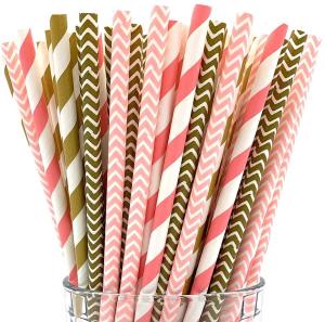 China Fun Party Colored Polka Dot Disposable Paper Straws factory