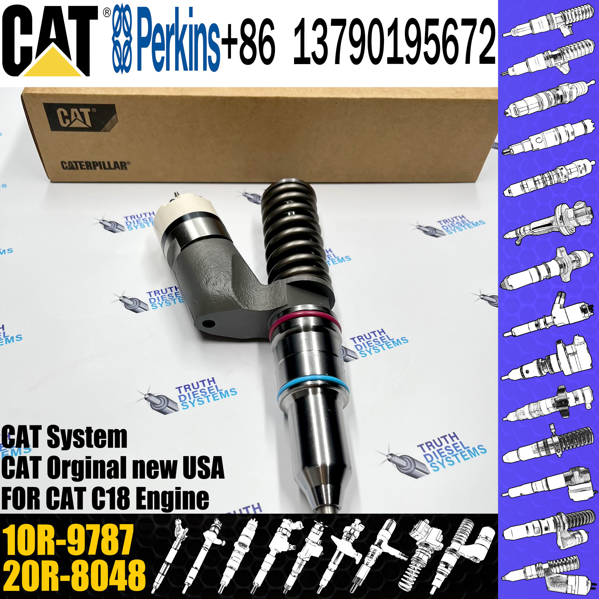 Fuel Injector 211-3026 10R0724 10R9787 2113026 10R-0724 10R-9787 for Engine 3406E C18