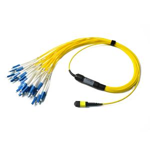 China 24 Core MPO-LC Duplex 3.0mm SM Fiber Breakout Cable factory