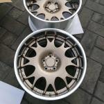 Customized 2 piece 22 inch wheel super deep concave brushed bronze polished lip