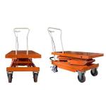 Hydraulic 150Kg Single Scissor Mobile Scissor Lift Table Max Height 755mm