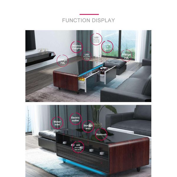 Electricity consumption 0.38 kwh/24h Smart Refrigerator Coffee Table for Living Room
