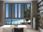 Grey Aluminum Sliding Glass Windows Powder Coated For Hotel Villa office