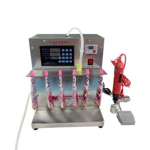 New Product Manual Stand up Pouch With Spout Filling Capping Machine