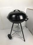 Outdoor Cooking Round Charcoal BBQ Grill with Wheels 17 Inches Garden Picnic