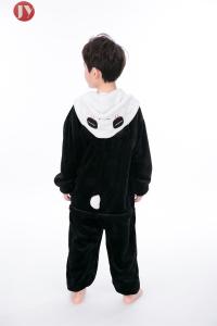China 100% Polyester Flannel Fleece Fabric Kids Cute Panda Onesie Winter keep warm Animal Christmas Cosplay pajamas factory