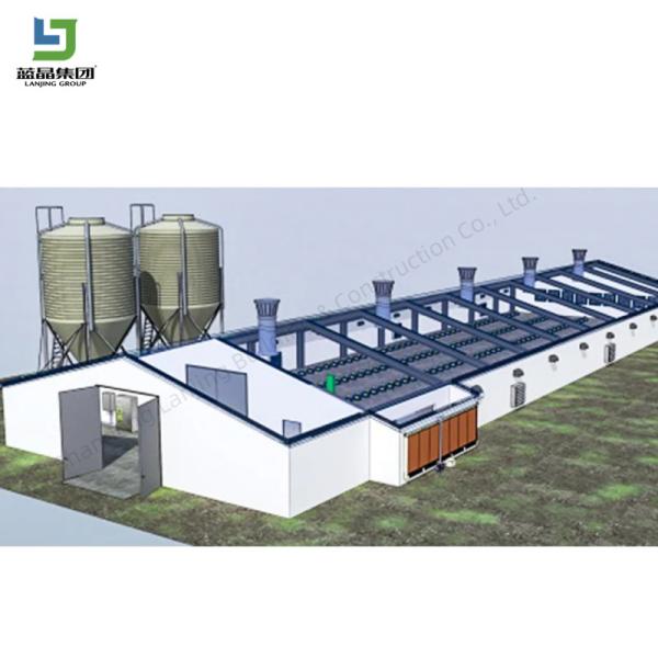 Prefabricated Design Automatic Egg Layer Poultry Farm Battery Chicken House