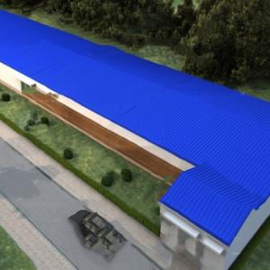 China Light Weight Steel Structure Chicken House Customized Size / Color factory