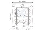 24GPM / 90LPM Air Driven Diaphragm Pump For Biodiesel , Water Fluid Transfer