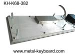 Water resistant stainless steel keyboard with trackball mouse for Kiosk