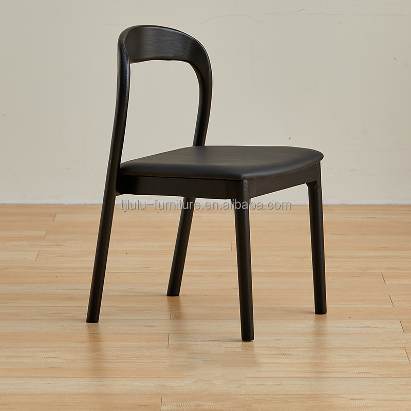 NO Folded Nordic Solid Wood Dining Chair for Modern Restaurant Experience