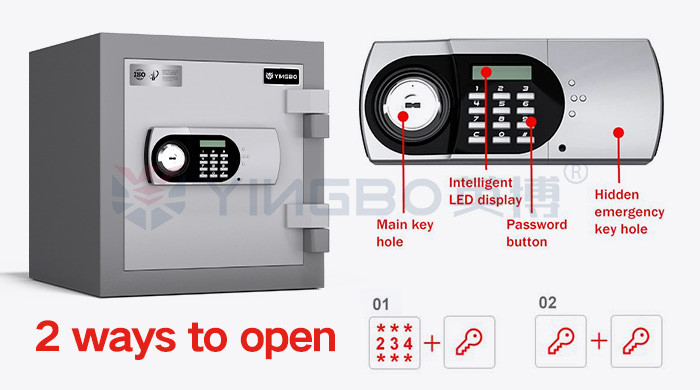 Small Modern Exterior Design Fireproof Safe Box For 120 Mins Fireproof Protection