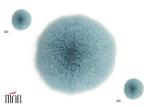 Blue Nylon Hair Fan Cleaning Makeup Brushes With Black Plastic Handle