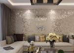 0.7*8.4m Brown Non - woven Retro Vintage Wallpaper Flower Pattern