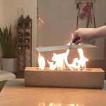 18 X 4 X 4 Inches Rectangular Table Top Fire Pit Outdoor Indoor Portable