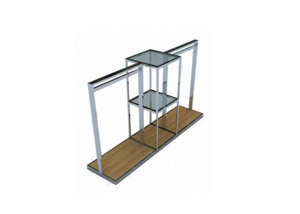 Adjustable Retail Shop Wall Mounted Clothes Rack , Metal Small Mobile Clothes