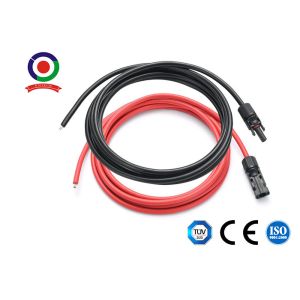 China Silver Plated IP67 Low Toxicity Solar Panel Extension Cable factory