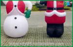 Giant Christmas Inflatable Snowman And Santa Claus , Inflatable Advertising