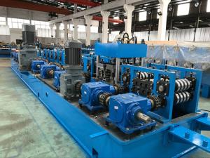 China 2.0 - 5.0mm Steel Purlin Roll Forming Machine with Gear Box Wire - electrode structure factory