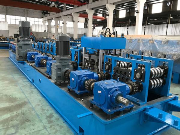 2.0 - 5.0mm Steel Purlin Roll Forming Machine with Gear Box Wire - electrode