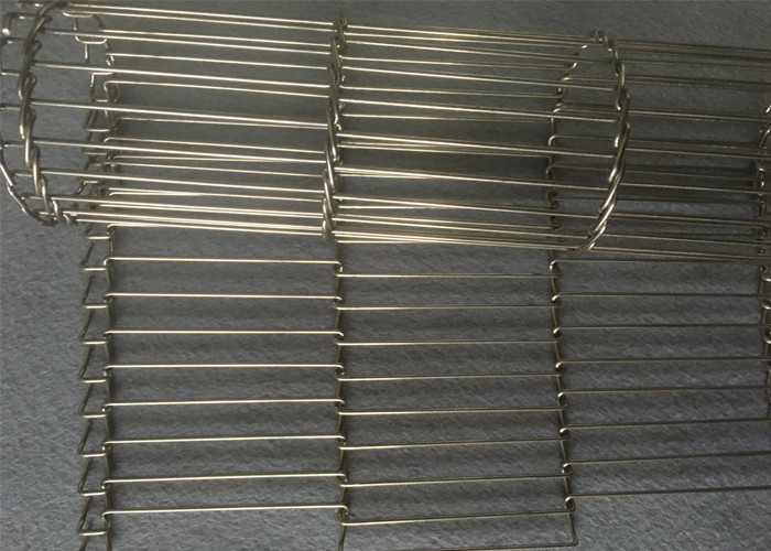 Flexible Anti Rust SS Flat Flex Conveyor Belt Seafood Conveying 0-500 Degrees