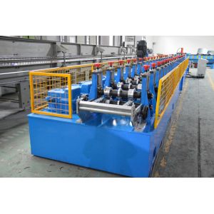 Galvanized Steel S235JR Rack Roll Forming Machine Chain Driven Multi Language