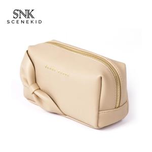 China Waterproof PU Leather Cosmetic Bag Blanks Toiletry Bag For Travel factory