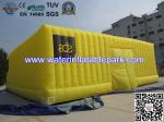 Yellow Festival Giant Inflatable Cube Tent , Inflatable Large Storage Tent