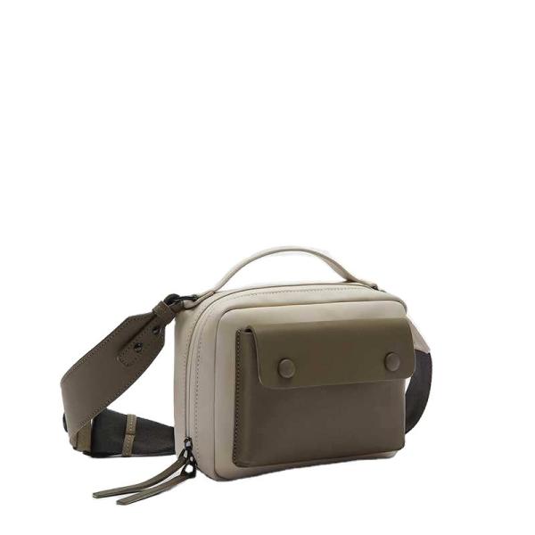 Men's Sports Waist Bag Multifunctional Outdoor Travel PU Leather Messenger Bag