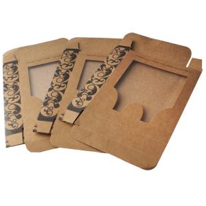 China UV Varnish Kraft Paper Underwear Packaging Box With Window factory