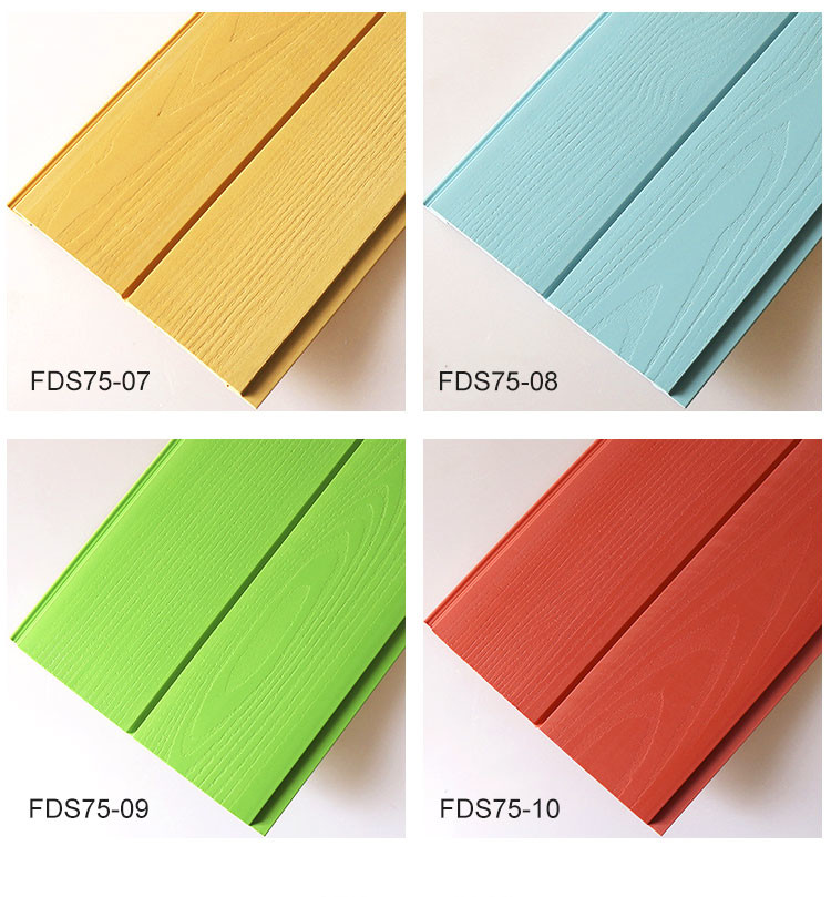 Embossed WPC Fluted Wall Panel 15mm Acid And Alkali Resistance