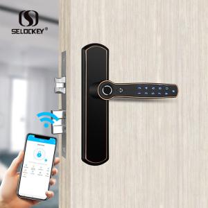China Digital APP WIFI Fingerprint Pincode Wooden Door House Smart Locks factory