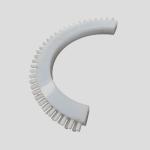 Customized Industrial For Sewage Products Nylon Half Round Semicircle Brush