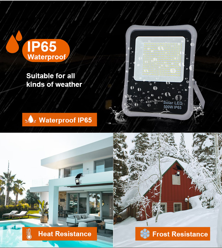 High Lumen Outdoor Led Flood Light For Yard Garage Warehouse Courtyard Gate Solar Projection Light