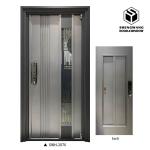 Customized Size Hotel Swinging Stainless Steel Door Heat Transfer Print Metal
