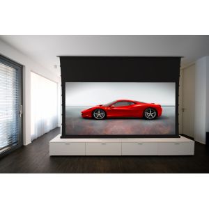 Tensioned 3d Movie Theater Projection Screen , Widescreen Roll Up Projection