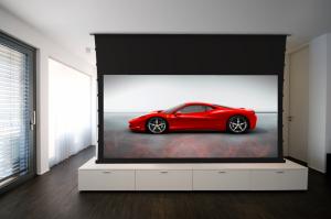 China Motorized Tab Tensioned Projector Screen 100 / Home Cinema Screen on sale