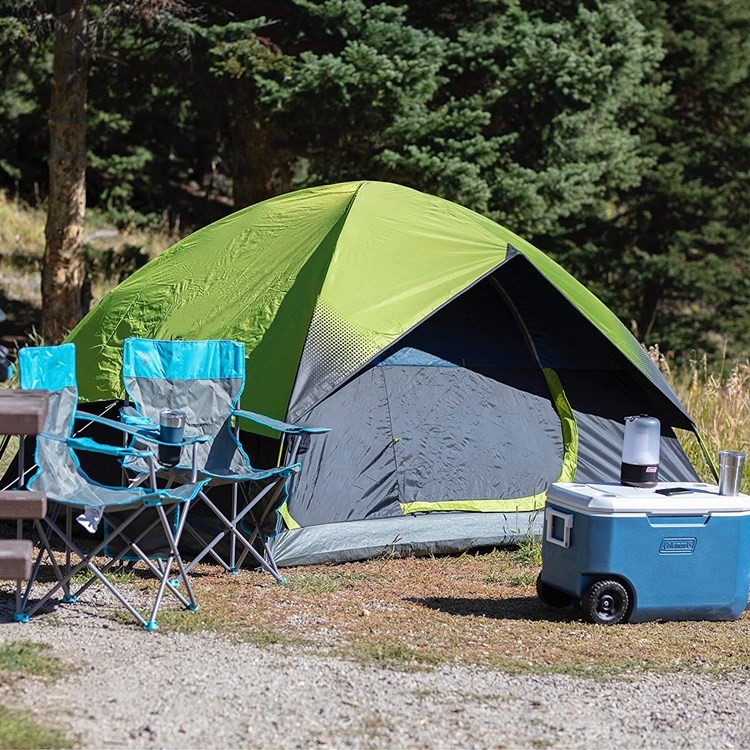 Coleman 4 Person Dark Room Sundome Tent For Fishing
