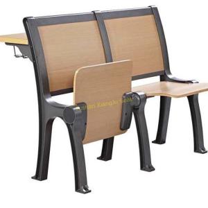 China Classic Iron Wooden Stadium Tip Up Foldable Chair For University Lecture Hall factory