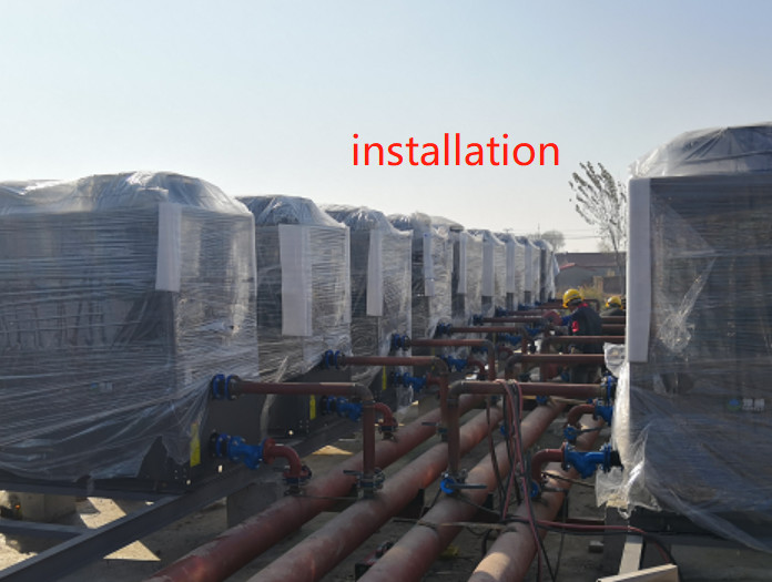 Outdoor Central Air Conditioner Heat Pump Shell And Tube Water Heat Exchanger