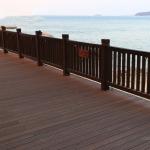 CARB Patio Marine Bamboo Composite Decking Flooring For Yachts