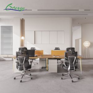 Office Workstation Of Open Space Enhance Your Office with Multiple Shelf Options