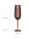 18/8 Stainless Steel Champagne Glass 200ml Etch Copper Plated Champagne Cup