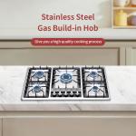 Industrial 3 Burner Built In Gas Hob For Kitchen Appliance