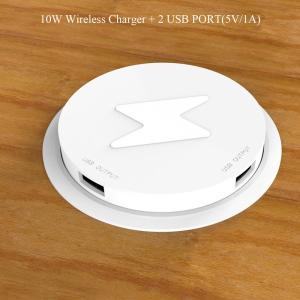 China PC ABS Desktop Embedded Wireless Charger Mounted Space Saving factory