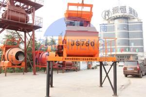 China High Mixing Evenness Twin Shaft JS750 Concrete Mixer Fast Speed Electric Motor factory