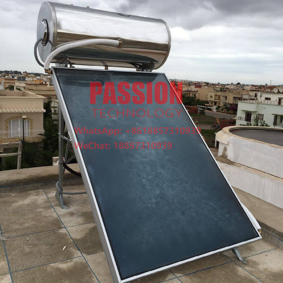 Blue Titanium Flat Plate 150L Solar Water Heater Black Flat Panel Solar Collector